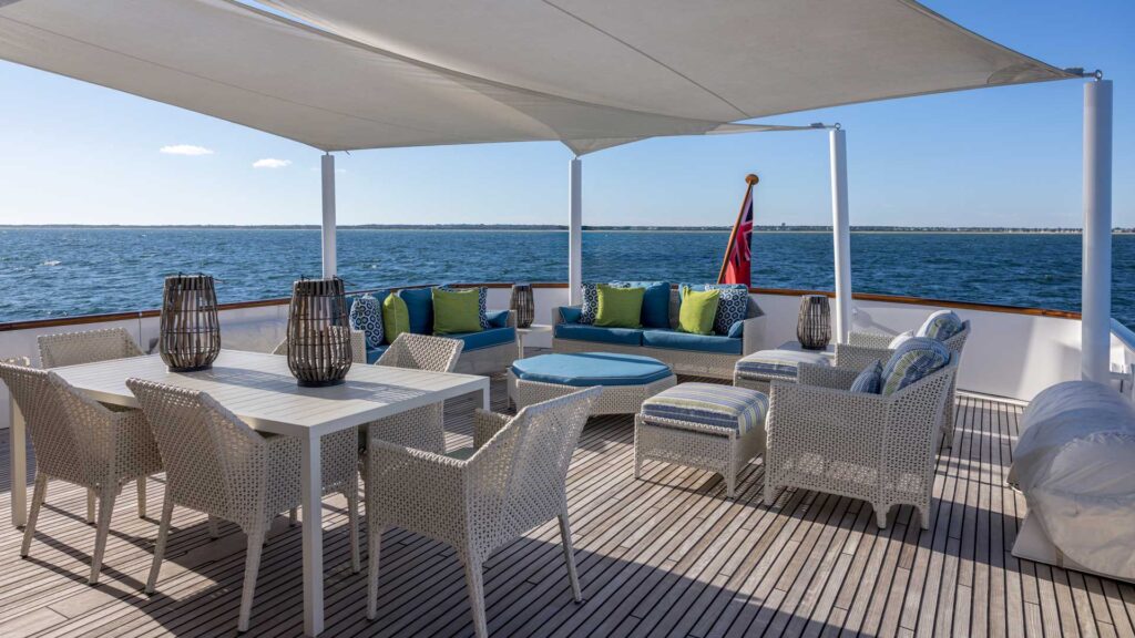 EXTERIOR VIEW TRUE NORTH'S BRIDGE DECK AFT